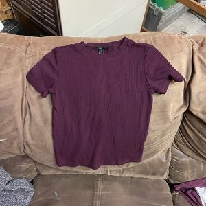 Purple Forever 21 Ribbed Tee